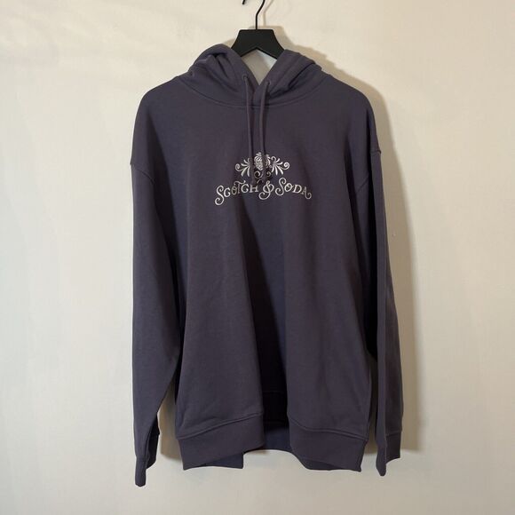 Scotch & Soda Unisex Graphic Hoodie Embroidered Purple Sky Size Extra Large‎ NWT - Picture 1 of 9